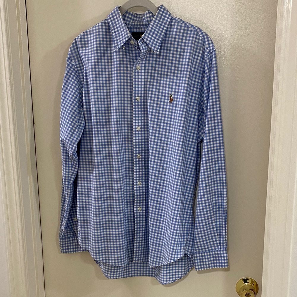 Ralph Lauren Men's Blue Gingham Shirt